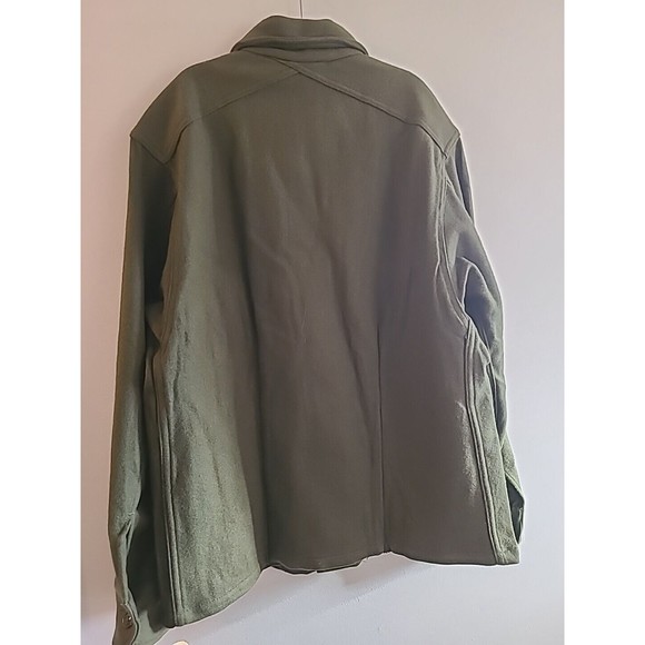 Vintage Olive Green Wool Military Shirt Jacket Size M - Picture 9 of 15